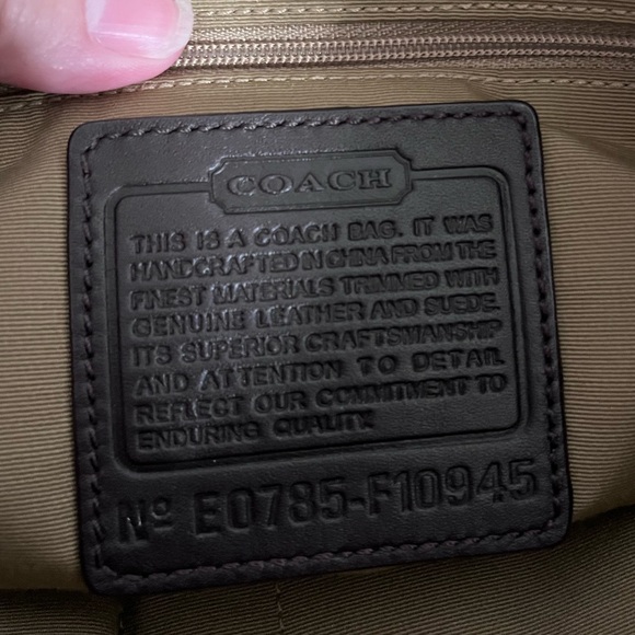 Coach Brown Suede Shoulder Bag - Picture 6 of 6